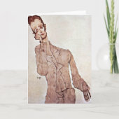 Portret van Karl Zakovsek door Egon Schiele Kaart (Voorkant)