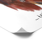 Portret van Kastanje Paard in Pastel Poster (Hoek)