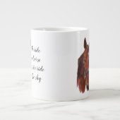 Portret van kastanjepaarden grote koffiekop (Voorkant)