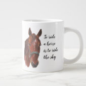 Portret van kastanjepaarden grote koffiekop (Rechts)