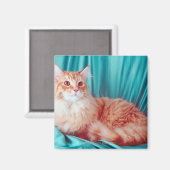 Portret van kat magneet (Voorkant / Achterkant)