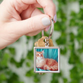 Portret van kat sleutelhanger (Hand)