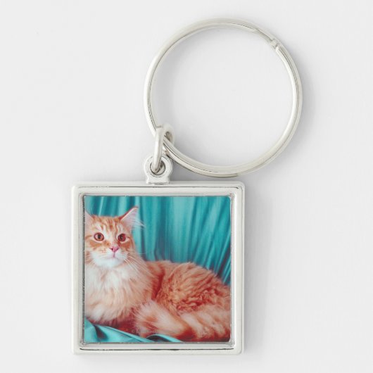 Portret van kat sleutelhanger (Voorkant)