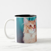 Portret van kat tweekleurige koffiemok (Links)