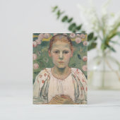 Portret van Kathe von Bach | in de Tuin Briefkaart (Staand voorkant)