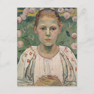 Portret van Kathe von Bach   in de Tuin Briefkaart