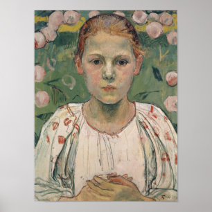 Portret van Kathe von Bach   In de tuin Poster