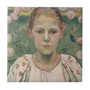 Portret van Kathe von Bach In de tuin Tegeltje