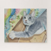 Portret van katpuzzel legpuzzel (Horizontaal)