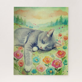 Portret van katpuzzel legpuzzel