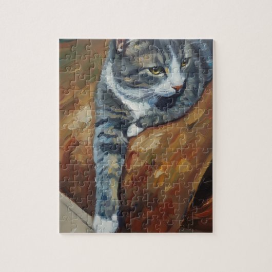 Portret van katpuzzel legpuzzel (Verticaal)