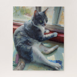 Portret van katpuzzel legpuzzel