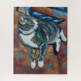 Portret van katpuzzel legpuzzel