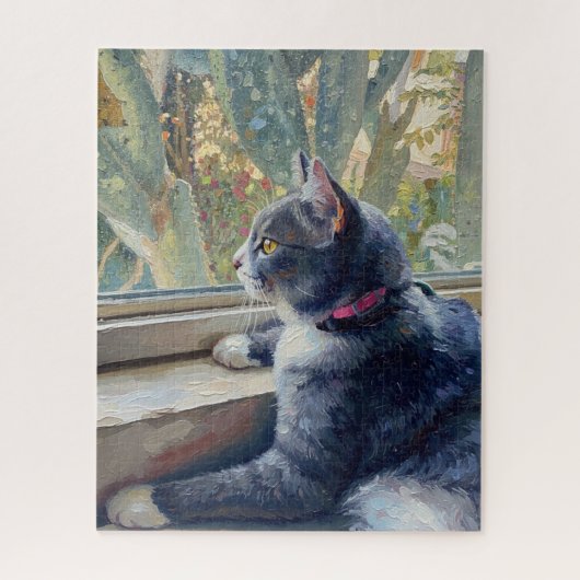 Portret van kattenpuzzel legpuzzel (Verticaal)