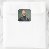 Portret van keizer Alexander I Vierkante Sticker (Tas)