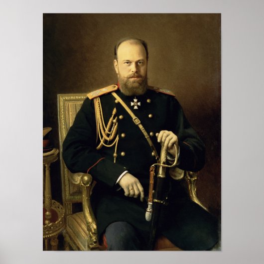 Portret van keizer Alexander III 1886 Poster (Voorkant)