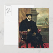Portret van keizer Charles V 1548 Briefkaart (Voorkant / Achterkant)