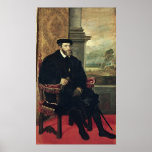 Portret van keizer Charles V 1548 Poster