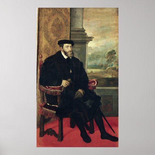 Portret van keizer Charles V 1548 Poster (Voorkant)