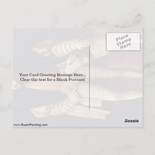 Portret van keizer Charles V met hond van tiaan Briefkaart (Achterkant)