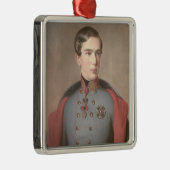 Portret van keizer Franz Joseph van Oostenrijk Metalen Ornament (Rechts)