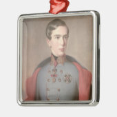 Portret van keizer Franz Joseph van Oostenrijk Metalen Ornament (Links)