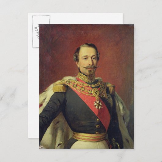 Portret van keizer Louis Napoleon III Briefkaart (Voorkant / Achterkant)