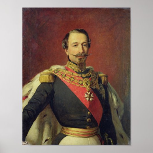 Portret van keizer Louis Napoleon III Poster (Voorkant)