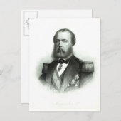Portret van keizer Maximilian van Mexico, 1864 Briefkaart (Voorkant / Achterkant)