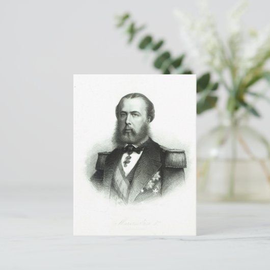 Portret van keizer Maximilian van Mexico, 1864 Briefkaart (Staand voorkant)