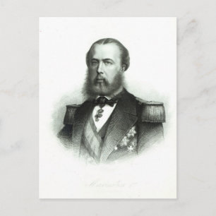 Portret van keizer Maximilian van Mexico, 1864 Briefkaart