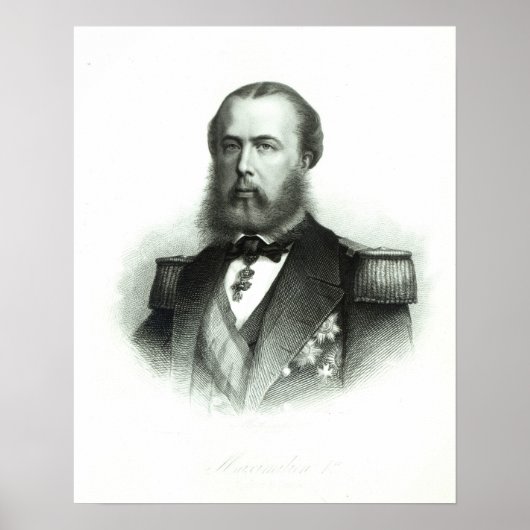 Portret van keizer Maximilian van Mexico, 1864 Poster (Voorkant)