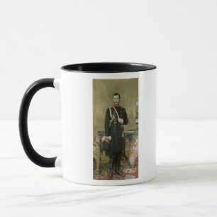 Portret van keizer Nicholas II 1895 Mok