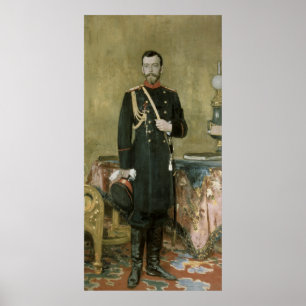 Portret van keizer Nicholas II 1895 Poster