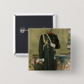 Portret van keizer Nicholas II 1895 Vierkante Button 5,1 Cm (Voorkant /achterkant)