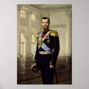 Portret van keizer Nicholas II, 1900 Poster