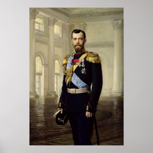 Portret van keizer Nicholas II, 1900 Poster (Voorkant)