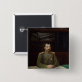 Portret van keizer Nicholas II, 1914 Vierkante Button 5,1 Cm (Voorkant /achterkant)