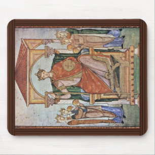 Portret van keizer Otto II, met de symbolen van Muismat