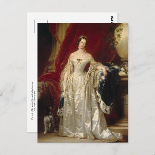 Portret van keizerin Alexandra Fedorovna Briefkaart (Voorkant / Achterkant)