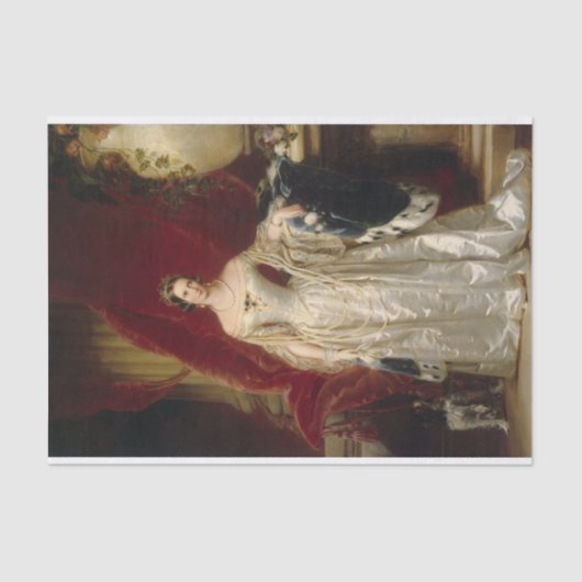 Portret van keizerin Alexandra Fedorovna Tissuepapier (Voorkant)