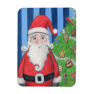 Portret van Kerstman Magneet