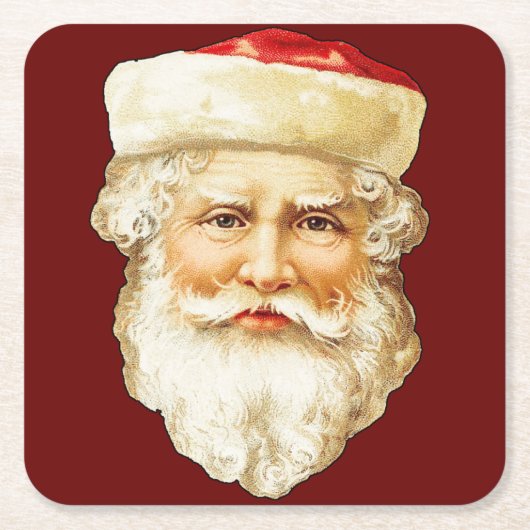  portret van Kerstmis met kerstmis Kartonnen Onderzetters (Voorkant)