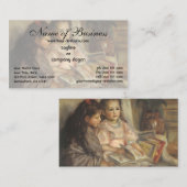 Portret van kinderen van Caillebotte, Pierre Renoi Visitekaartje (Voorkant / Achterkant)