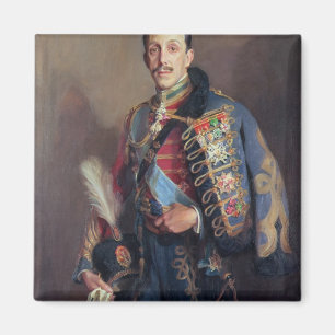 Portret van King Alfonso XIII van Spanje, 1927 Magneet