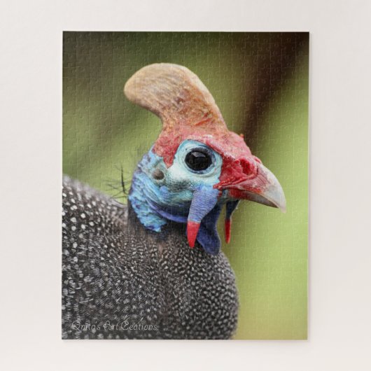 Portret van kleurrijk Guinee-Fowl Legpuzzel (Verticaal)