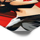 Portret van koele vrouw die een bril draagt poster (Hoek)