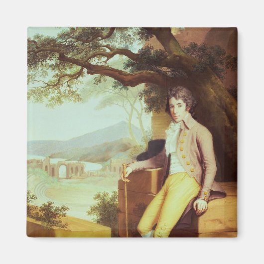 Portret van kolonel David La Touche van Marcey Magneet (Voorkant)