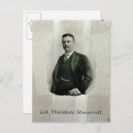 Portret van kolonel Theodore Roosevelt (litho) Briefkaart (Voorkant / Achterkant)