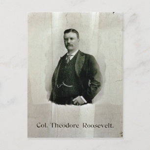 Portret van kolonel Theodore Roosevelt (litho) Briefkaart